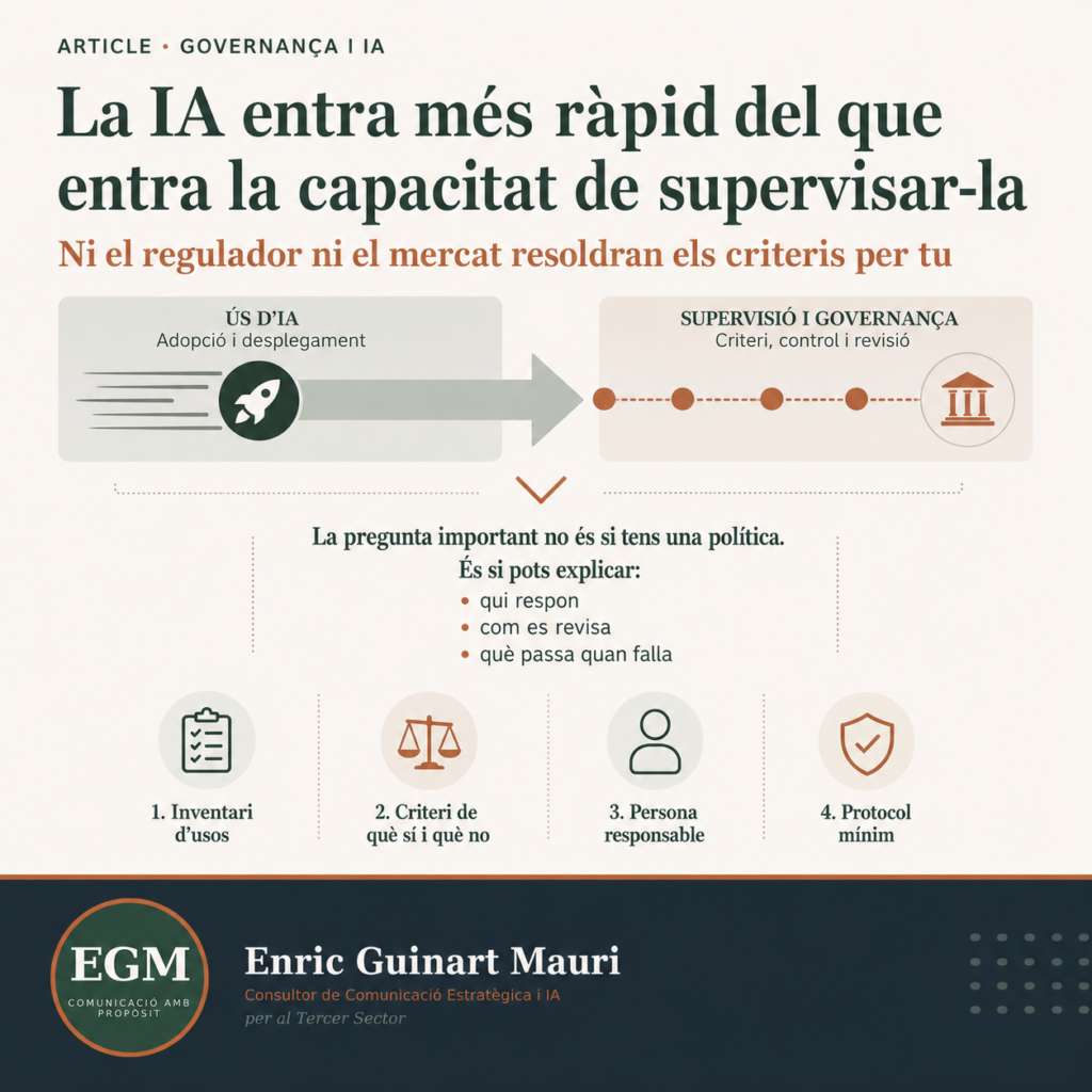 La IA entra més ràpid del que entra la capacitat de supervisar-la