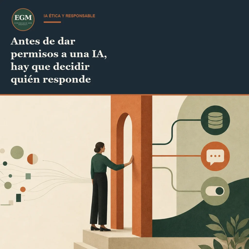 Antes de dar permisos a una IA, es necesario decidir quién responde